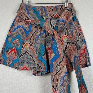 J Crew Paisley Print Women Shorts - Multicolor